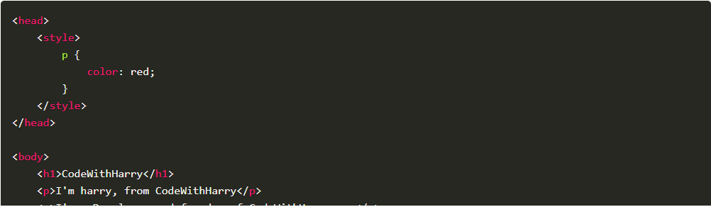 Internal CSS